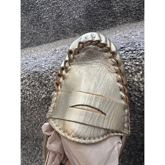 Steve Madden Metallic Gold Loafers Size 8.5 - Picture 5 of 5